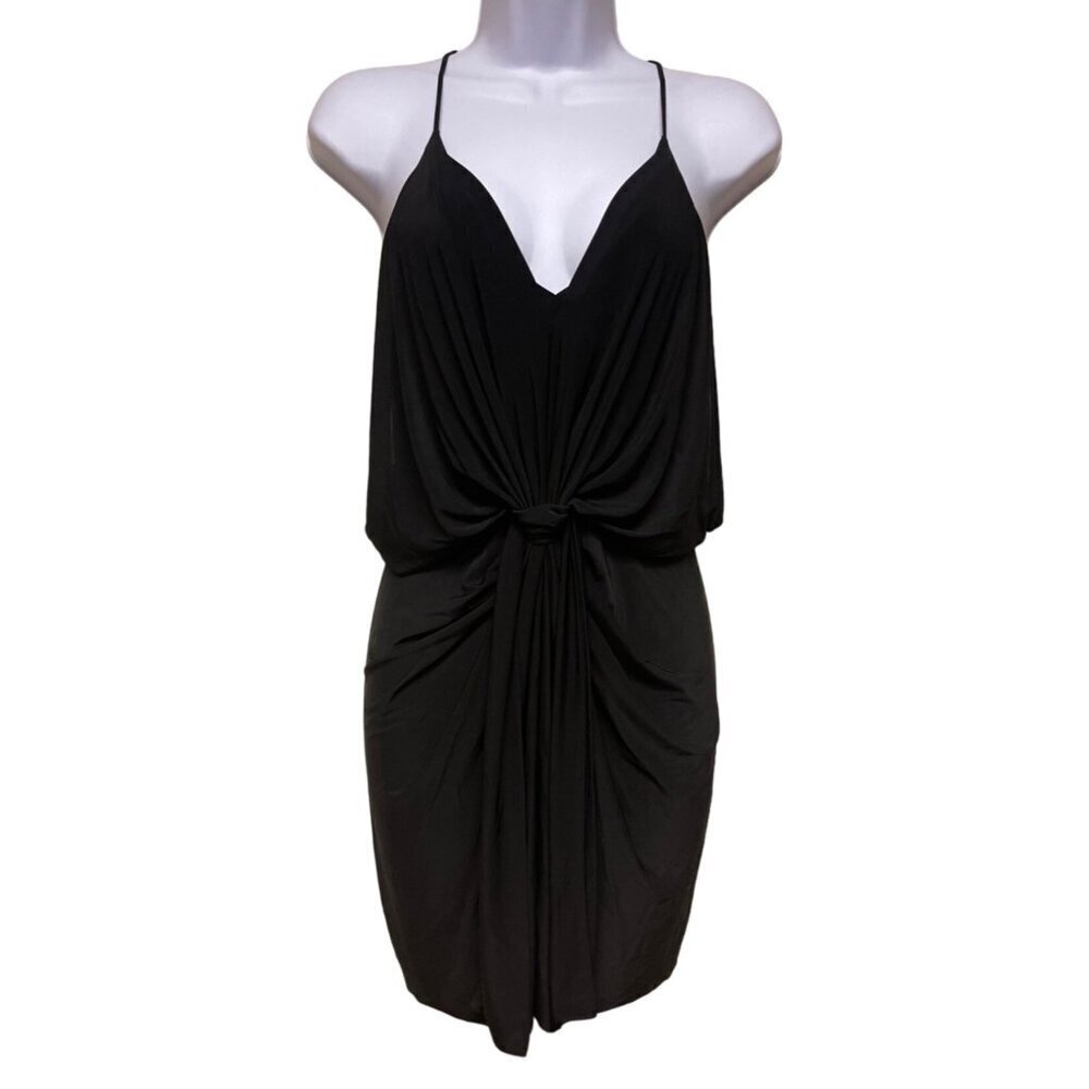 NEW! MISA Los Angeles Domino Short Spaghetti Strap Black Dress Women's Size XS